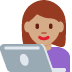 👩🏽‍💻 woman technologist: medium skin tone display on Twitter